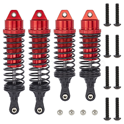 Alloy Shock Absorber Tool, with Iron Screws, Red, 9.7x2.25cm, Hole: 2.5mm(TOOL-WH0130-71)