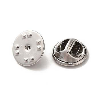304 Stainless Steel Tie Hat Lapel Pin Backs, Stainless Steel Color, 11.5x5.5mm, Hole: 1mm