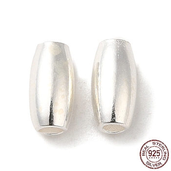 925 Sterling Silver Beads, Rice, 925 Sterling Silver, 6x3mm, Hole: 1mm