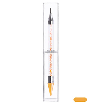 Double Different Head Nail Art Dotting Tools, UV Gel Nail Brush Pens, Yellow, 147mm