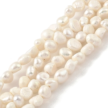 Natural Cultured Freshwater Pearl Beads Strands, Two Sides Polished, Grade B, Cornsilk, 2~3mm, Hole: 0.5mm, about 53pcs/strand, 7.09''(18cm)