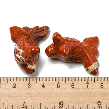 Figuras de peces de colores curativos tallados en jaspe rojo natural(DJEW-D012-08G)-3