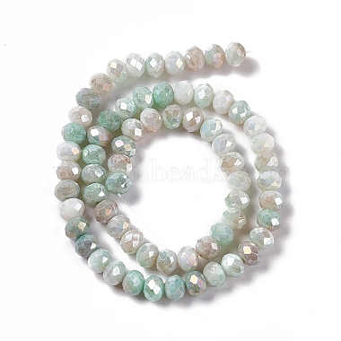 hebras de perlas de vidrio electrochapadas facetadas(X-GLAA-C023-02B)-3