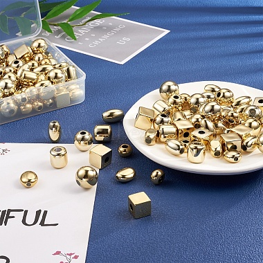 fashewelry 100 pcs 10 perles européennes en acrylique plaqué uv(PACR-FW0001-01)-5