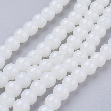 6mm WhiteSmoke Round Glass Beads
