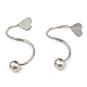 304 Stainless Steel Spiral Stud Earrings(EJEW-F322-02P)-1