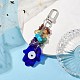 Blue Evil Eye Lampwork Pendant Decooration(HJEW-JM01969-01)-2