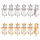 12Pcs 2 Colors Brass Clear Cubic Zirconia Connector Charms(FIND-HY0001-24)-1