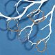Unicraftale 6 Pairs 6 Style Heart & Flower & Oval 304 Stainless Steel Wire Wrapped Hoop Earrings(EJEW-UN0001-84)-3