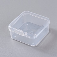 Plastic Boxes, Bead Storage Containers, Square, Clear, 4.5x4.5x2cm, Inner Diameter: 4.1x4.1cm(CON-L017-01)