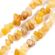 Natural Topaz Jade Chip Beads Strands, 5~8x5~8mm, Hole: 1mm, about 31.5 inch(G-M205-16A)