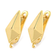 Rack Plating Brass Hoop Earring Findings, Cadmium Free & Lead Free, Long-Lasting Plated, Real 18K Gold Plated, 18x7mm, Hole: 1.2mm, Pin: 11x1mm(EJEW-C102-23G)