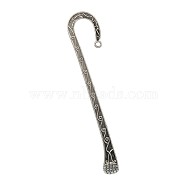 Tibetan Style Alloy Bookmarks, Antique Silver, 120x23x2mm, Hole: 3mm(PALLOY-J564-01AS)