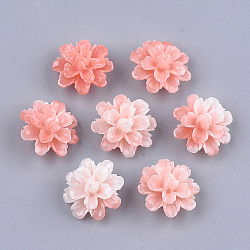 Synthetic Coral Beads, Dyed, Flower, Light Salmon, 17.5x18x10mm, Hole: 1.5mm(X-CORA-S027-38B)