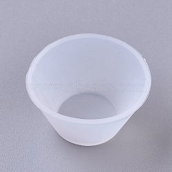 Reusable Silicone Mixing Resin Cup, Resin Casting Molds, For UV Resin, Epoxy Resin Jewelry Making, White, 32.5x17mm(DIY-G014-14A)