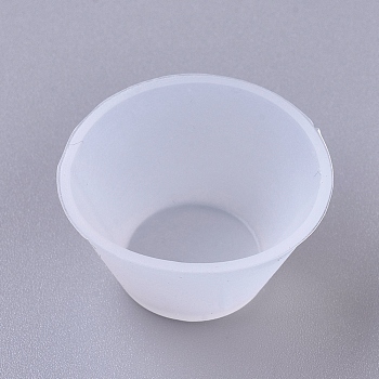 Reusable Silicone Mixing Resin Cup, Resin Casting Molds, For UV Resin, Epoxy Resin Jewelry Making, White, 32.5x17mm