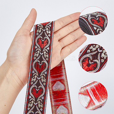 Ethnic style Embroidery Polyester Ribbons(OCOR-WH0077-27B)-3