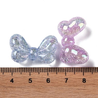 Perles acryliques transparentes plaquées UV et craquelées(OACR-G033-04A)-3