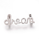 Brass Micro Pave Cubic Zirconia Letter Slide Charms(ZIRC-P077-30-NR)-2