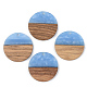 Opaque Resin & Walnut Wood Pendants(RESI-S389-025A-C)-2