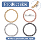 8Pcs 4 Colors Steel Wire Wrap Chain Stretch Bracelets Set(BJEW-BC0001-21)-2