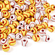 Biyun 200pcs 2 couleurs perles rondes acryliques opaques(SACR-BY0001-02)-3