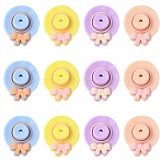 20Pcs 4 Colors Silicone Beads, Hat, Mixed Color, 32.5x27.5x11mm, Hole: 2mm, 5pcs/color(SIL-CJ0003-06)