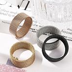 201 Stainless Steel Finger Rings, Wide Band Ring for Unisex, Mixed Color, 10mm, Inner Diameter: 23mm(RJEW-H242-01E)
