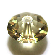Imitation Austrian Crystal Beads, Grade AAA, Faceted, Flat Round, Light Khaki, 6x3.5mm, Hole: 0.7~0.9mm(SWAR-F061-3x6mm-09)