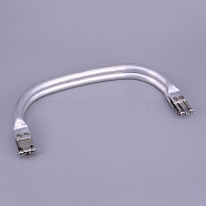 Aluminum U-Shaped Handles Replacements, for Handmade Bag Handbags Purse Handles, Platinum, 19.5x9x2cm, Unfold: 19.5x17.6x1cm(ALUM-WH0164-80P)