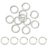 10Pcs 304 Stainless Steel Keychain Clasps, Split Key Rings, Stainless Steel Color, 20x2.5mm(KEYC-YW0001-03)
