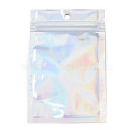 Rectangle Zip Lock Plastic Laser Bags, Resealable Bags, Clear, 12x7.5cm, Hole: 6mm, Unilateral Thickness: 2.3 Mil(0.06mm)(OPP-YWC0001-7X12)