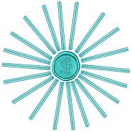 Sealing Wax Sticks, for Retro Vintage Wax Seal Stamp, Turquoise, 135x11mm(DIY-WH0003-G02)