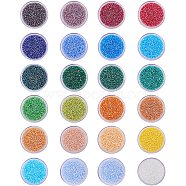 Glass Seed Beads, Transparent, Round, Mixed Color, 2mm, Hole: 0.5~0.8mm(SEED-PH0009-03)