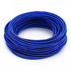 Spring Bracelets, Minimalist Bracelets, Steel French Wire Gimp Wire, for Stackable Wearing, Blue, 12 Gauge, 2mm, Inner Diameter: 58.5mm(X-TWIR-T001-03E)