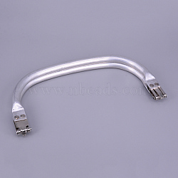 Aluminum U-Shaped Handles Replacements, for Handmade Bag Handbags Purse Handles, Platinum, 19.5x9x2cm, Unfold: 19.5x17.6x1cm(ALUM-WH0164-80P)