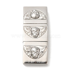304 Stainless Steel Magnetic Clasps, Rectangle, Stainless Steel Color, 42.5x16.5x8mm(FIND-C044-02)
