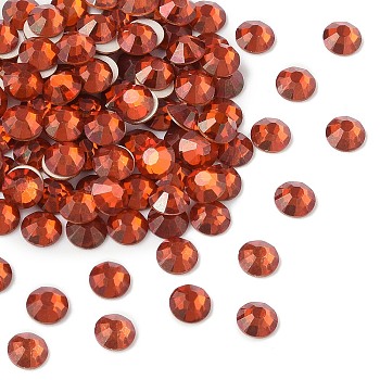 Preciosa&reg MAXIMA Crystal No Hotfix Flatback Stones, Czech Crystal, Dura Foiling, Round(438 11 615 Chaton Rose), 00030 251 Red Flame, SS12(3~3.2mm)