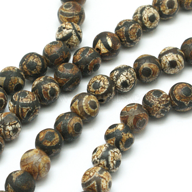 Tibetan Style 3-Eye dZi Beads(G-K166-04-8mm-L2)-2