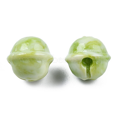 Yellow Green Bell Synthetic Coral Beads