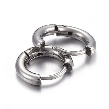 202 Stainless Steel Huggie Hoop Earrings(X-EJEW-L205-02F-P)-2