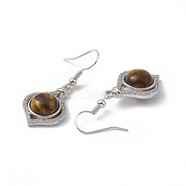 Natural Tiger Eye Vase Dangle Earrings(EJEW-A092-01P-03)-4