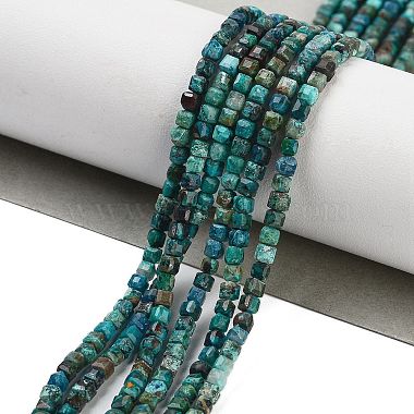 brins de perles de chrysocolla et lapis lazuli naturelles(G-H042-B39-01)-2