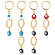 5 Pairs 5 Colors Enamel Evil Eye Dangle Hoop Earrings(EJEW-AR0001-04)-1