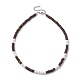 Colliers de perles en colonne de noix de coco naturelle et perles de coquillage pour femmes(NJEW-JN04666)-4
