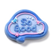Opaque Resin Cabochons, So Good Word Cabochons, Cloud, 23.5x30x7.5mm(RESI-F049-01D)