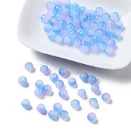 Baking Painted Imitation Jade Glass Round Bead Strands, Two Tone, Cornflower Blue, 7.5~8mm, Hole: 1mm, about 109~111pcs/strand, 30.94~31.26 inch(78.6~79.4cm)(DGLA-YW0001-19A)