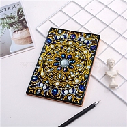 DIY Diamond Painting Notebook Kits, including PU Leather Book, Resin Rhinestones, Diamond Sticky Pen, Tray Plate and Glue Clay, Flower Pattern, 210x150mm, 50 pages/book(DIAM-PW0001-198-29)
