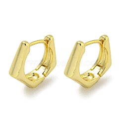 Brass Hoop Earrings, Real 18K Gold Plated, 14x4mm(EJEW-L211-010S-G)