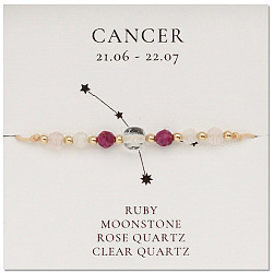 Natural stone constellation bracelet with 12 zodiac signs, creative jewelry for women.(X-NR2952-4)